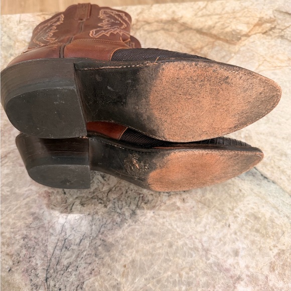 Lucchese Brown and Dark brown Lizzard Western Boots